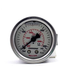 Pakkens 0-315 Bar 50 mm Arkadan Bağlantılı Panotipli Gliserinli G 1/4 inç Manometre
