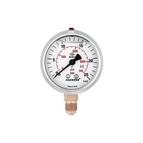 Pakkens 0-315 Bar 63 mm Alttan Bağlantılı Gliserinli G 1/4 inç Manometre