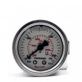 Pakkens 0-315 Bar 63 mm Arkadan Bağlantılı Panotipi Gliserinli G 1/4 inç Manometre