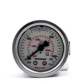 Pakkens 0-315 Bar 63 mm Arkadan Bağlantılı Panotipi Gliserinli G 1/4 inç Manometre