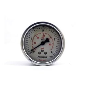 Pakkens 0-4 Bar 50 mm Arkadan Bağlantılı Gliserinli G 1/4 inç Manometre