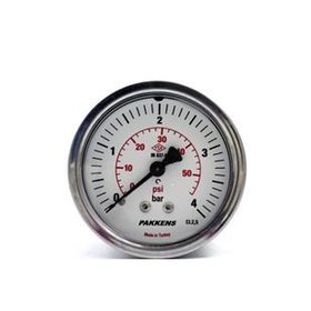 Pakkens 0-4 Bar 50 mm Panotipi Arkadan Bağlantılı Kuru G 1/8 inç Manometre