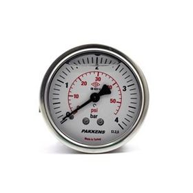 Pakkens 0-4 Bar 63 mm Arkadan Bağlantılı Panotipi Gliserinli G 1/4 inç Manometre