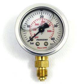 Pakkens 0-40 Bar 63 mm G 1/4 inç Alttan Bağlantılı Gliserinli Manometre