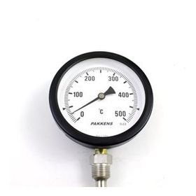 Pakkens 0-500 °C Çap 100 mm Daldırma Boyu 10 cm Alttan Bağlantılı G 1/2 Termometre