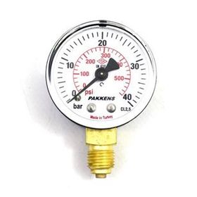 Pakkens 1/4 inç Çap 50 0/40 Bar Kuru Tip Basınç Ölçer Manometre Basınç Göstergesi