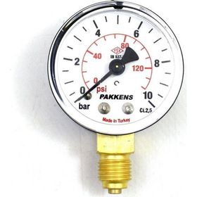 Pakkens 1/4 inç Çap 63 0/10 Bar Kuru Tip Basınç Ölçer Manometre Basınç Göstergesi