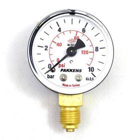 Pakkens 1/4 inç Çap 63 0/10 Bar Kuru Tip Basınç Ölçer Manometre Basınç Göstergesi