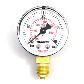 Pakkens 1/4 inç Çap 63 0/40 Bar Kuru Tip Basınç Ölçer Manometre Basınç Göstergesi