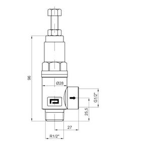 Pakkens DN15 Erkek 1/2 inç Ayarlı Emniyet Ventili