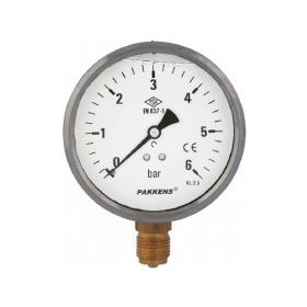 Pakkens Gliserinli G 1/2 inç 0-6 Bar 160 mm Alttan Bağlantılı Manometre