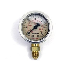 Pakkens Gliserinli G 1/4 inç 0-6 Bar 63 mm Alttan Bağlantılı Manometre