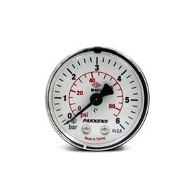Pakkens Kuru G 1/4 inç 0-6 Bar 63 mm Arkadan Bağlantılı Manometre