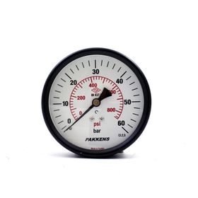 Pakkens Kuru G 1/4 inç 0-60 Bar 100 mm Arkadan Bağlantılı Manometre