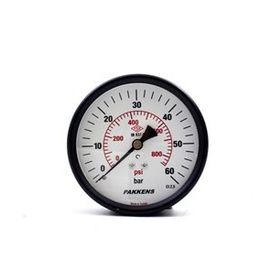 Pakkens Kuru G 1/4 inç 0-60 Bar 100 mm Arkadan Bağlantılı Manometre