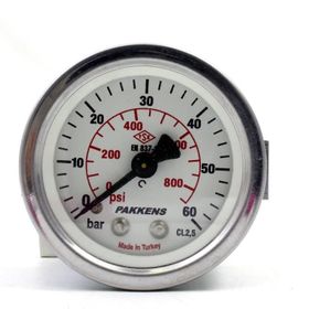 Pakkens Kuru G 1/4 inç 0-60 Bar 63 mm Arkadan Bağlantılı Panotipi Manometre