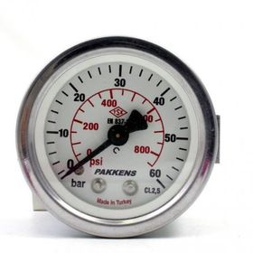 Pakkens Kuru G 1/4 inç 0-60 Bar 63 mm Arkadan Bağlantılı Panotipi Manometre