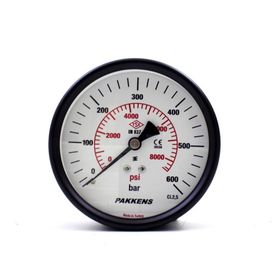 Pakkens Kuru G 1/4 inç 0-600 Bar 63 mm Arkadan Bağlantılı Panotipi Manometre