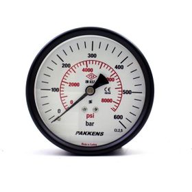 Pakkens Kuru G 1/4 inç 0-600 Bar 63 mm Arkadan Bağlantılı Panotipi Manometre