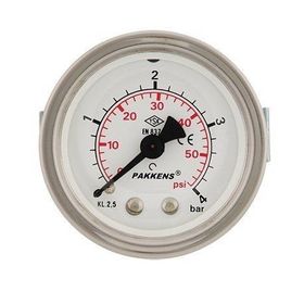 Pakkens Kuru G 1/8 inç 0-6 Bar 50 mm Panotipi Arkadan Bağlantılı Manometre