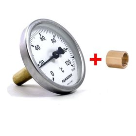 Pakkens Manşonlu 63 Çap 120 Derece Göstergeli 5 cm Bağlantılı Termometre