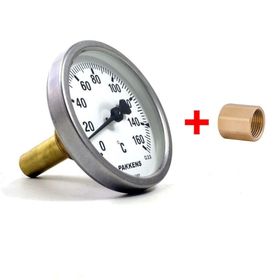 Pakkens Manşonlu 63 Çap 160 Derece Göstergeli 5 cm Bağlantılı Termometre