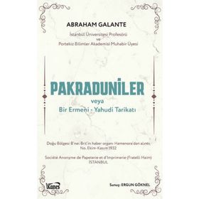 Pakraduniler Veya Bir Ermeni-yahudi Tarikatı - Kanes Yayınları
