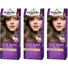 Palette 7-0 Kumral 3 Paket Saç Boyası
