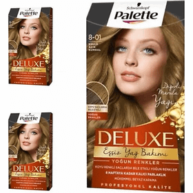 Palette 8-01 Küllü Açık Kumral 3lü Saç Boyası