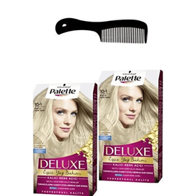 Palette Deluxe 10-1 Küllü Açık Sarı 2'li Saç Boyası ve Saç Açıcı Tarak