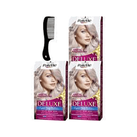 Palette Deluxe 11-9 Kuvars Pembesi 3 Adet Saç Boyası ve Saç Açıcı Tarak