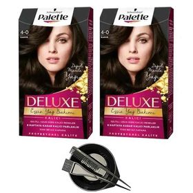 Palette Deluxe 4-0 Kahve 2 Adet Saç Boyası ve Saç Boyama Seti