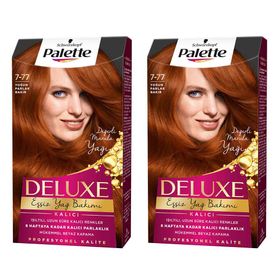 Palette Deluxe 7-77 Yoğun Bakır 2'li Saç Boyası