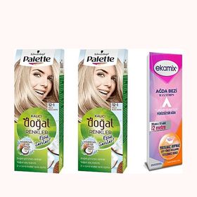 Palette Doğal Renk 12.1 Küllü Buzul Sarısı 2 Adet Saç Boyası+ Ağda Bezi