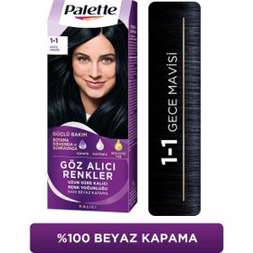 Palette Göz Alıcı Renkler 1-1 Gece Mavisi Pentanol Besleyici Yağ İçeren 115 ml Saç Boyası