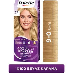 Palette Göz Alıcı Renkler 9-0 Sarı Pentanol Besleyici Yağ İçeren 115 ml Saç Boyası