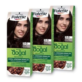 Palette Kalıcı Doğal Renkler 3-0 Koyu Kakao x 3 Adet Saç Boyası