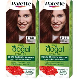 Palette Kalıcı Doğal Renkler 3-68 Kızıl Çikolata 2 Adet Saç Boyası