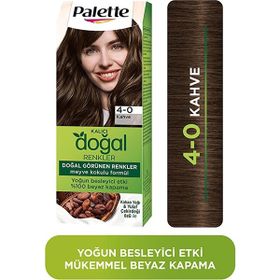 Palette Kalıcı Doğal Renkler 4-0 Kahve 2 Adet Saç Boyası