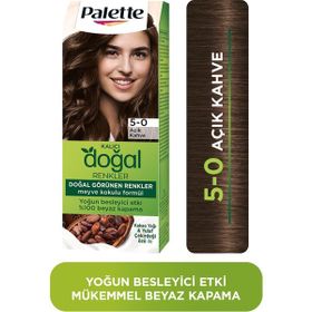 Palette Kalıcı Doğal Renkler 5-0 Açık Kahve Kakao Yağı Saç Boyası