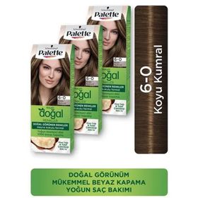 Palette Kalıcı Doğal Renkler 6.0 Koyu Kumral x3 Saç Boyası