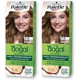 Palette Kalıcı Doğal Renkler 7-0 Kumral 2 Adet Saç Boyası