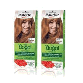 Palette Kalıcı Doğal Renkler 9-7 Doğal Açık Bakır 2 Adet Saç Boyası