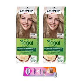 Palette Kalıcı Doğal Renkler Saç Boyası 8-16 Küllü Sarı 2 Adet Saç Boyası