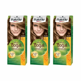 Palette Natural 7.5 Açık Karamel 3lü Saç Boyası