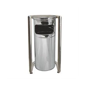 Palex 3560-1 U Tipi Krom Bahçe Tipi Çöp Kovası