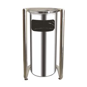Palex 3560-1 U Tipi Krom Bahçe Tipi Çöp Kovası