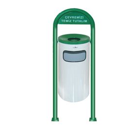 Palex 3560-8 Tek Ayaklı Boyalı Bahçe Tipi Çöp Kovası