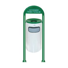 Palex 3560-8 Tek Ayaklı Boyalı Bahçe Tipi Çöp Kovası