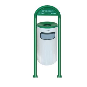 Palex 3560-8 Tek Ayaklı Boyalı Bahçe Tipi Çöp Kovası